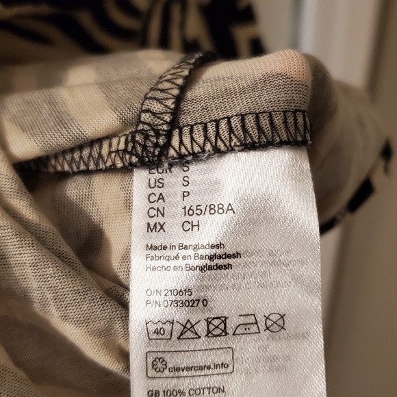 100% Cotton H&M Zebra Print Knotted Crop Top - Picture 4 of 5